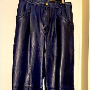 Vintage Torras blue leather high waisted pants